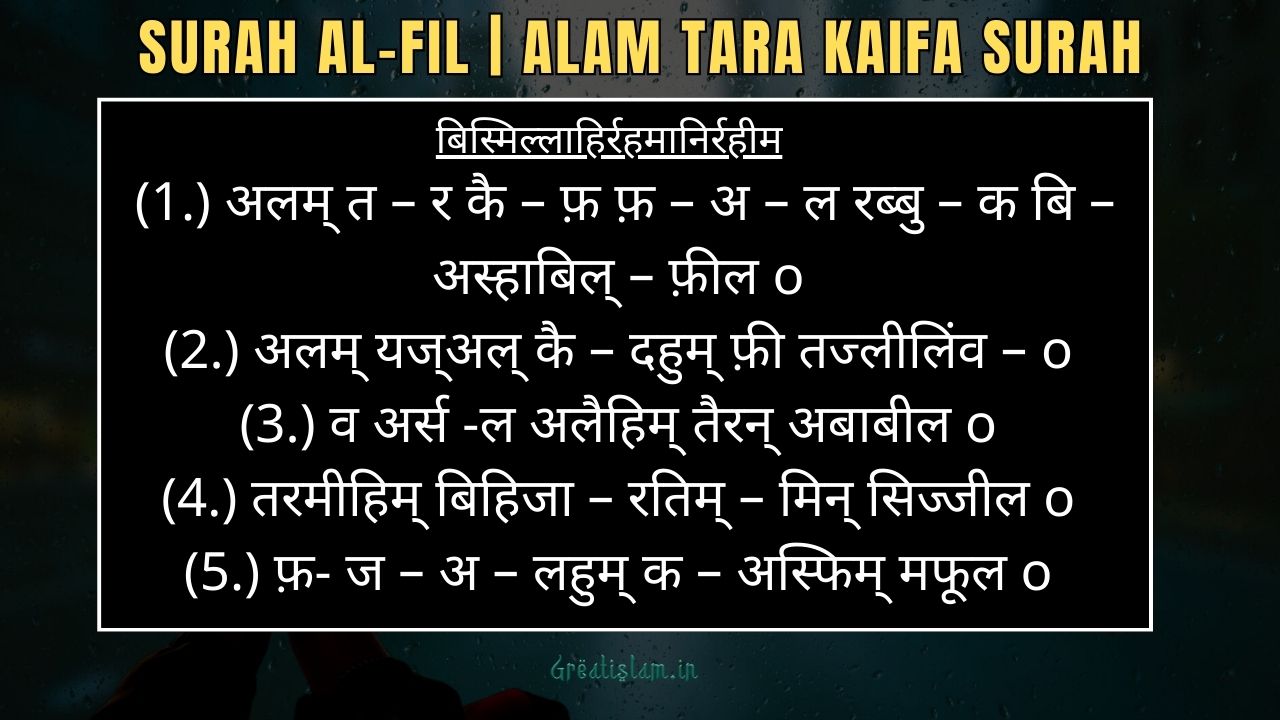 Surah Al-Fil | Alam Tara Kaifa Surah